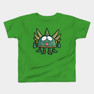 Funny Green Monster Kids T-Shirt